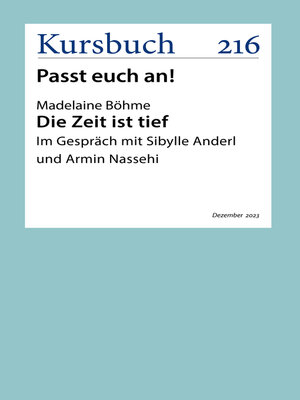 cover image of Die Zeit ist tief